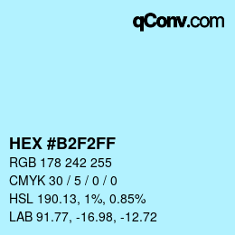 Color code: HEX #B2F2FF | qconv.com