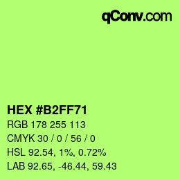 Color code: HEX #B2FF71 | qconv.com