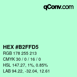 カラーコード: HEX #B2FFD5 | qconv.com
