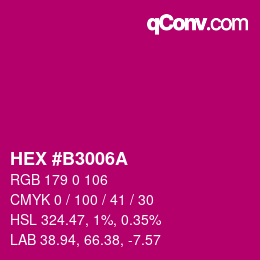 Color code: HEX #B3006A | qconv.com