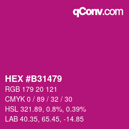 Color code: HEX #B31479 | qconv.com