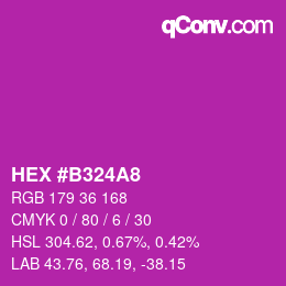颜色代码: HEX #B324A8 | qconv.com