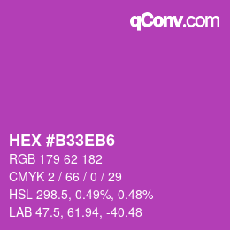カラーコード: HEX #B33EB6 | qconv.com