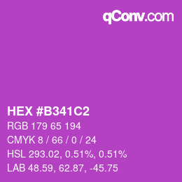 カラーコード: HEX #B341C2 | qconv.com