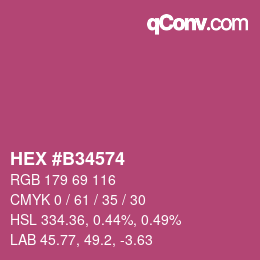 Color code: HEX #B34574 | qconv.com