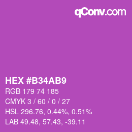 Color code: HEX #B34AB9 | qconv.com