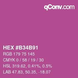 Farbcode: HEX #B34B91 | qconv.com