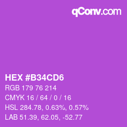 颜色代码: HEX #B34CD6 | qconv.com