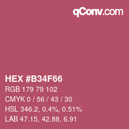 Color code: HEX #B34F66 | qconv.com