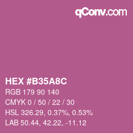Color code: HEX #B35A8C | qconv.com