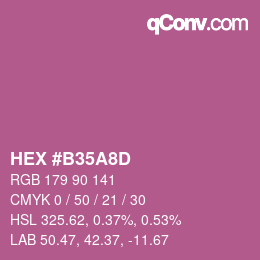 Color code: HEX #B35A8D | qconv.com