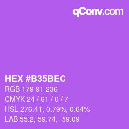 颜色代码: HEX #B35BEC | qconv.com
