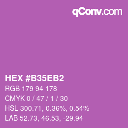 Color code: HEX #B35EB2 | qconv.com