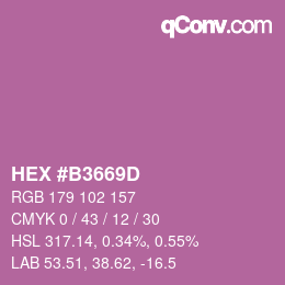 Color code: HEX #B3669D | qconv.com