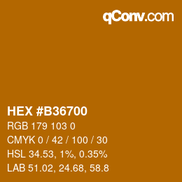Color code: HEX #B36700 | qconv.com