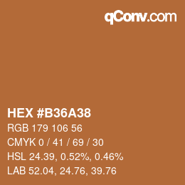 Color code: HEX #B36A38 | qconv.com