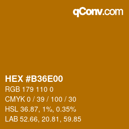 カラーコード: HEX #B36E00 | qconv.com