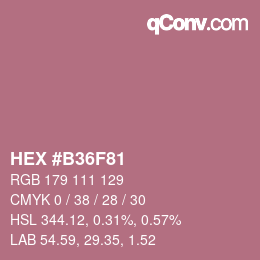 カラーコード: HEX #B36F81 | qconv.com