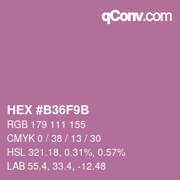 Color code: HEX #B36F9B | qconv.com