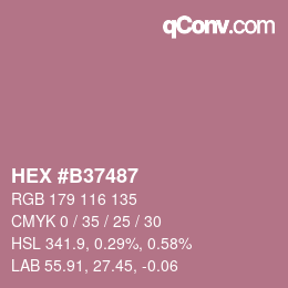 Color code: HEX #B37487 | qconv.com
