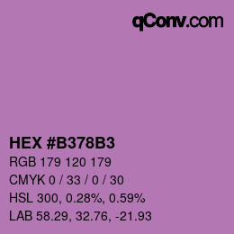 カラーコード: HEX #B378B3 | qconv.com