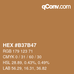 Color code: HEX #B37B47 | qconv.com