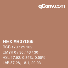 Color code: HEX #B37D66 | qconv.com