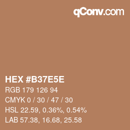 カラーコード: HEX #B37E5E | qconv.com