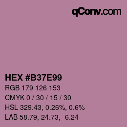 Color code: HEX #B37E99 | qconv.com