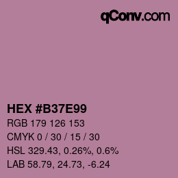 Color code: HEX #B37E99 | qconv.com