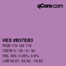 Color code: HEX #B37EB3 | qconv.com