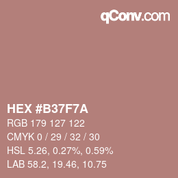 Código de color: HEX #B37F7A | qconv.com