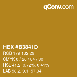Color code: HEX #B3841D | qconv.com