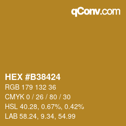 カラーコード: HEX #B38424 | qconv.com