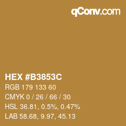 Farbcode: HEX #B3853C | qconv.com