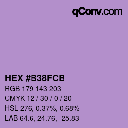 Color code: HEX #B38FCB | qconv.com