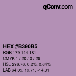 Color code: HEX #B390B5 | qconv.com