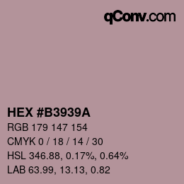 Código de color: HEX #B3939A | qconv.com