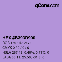 Color code: HEX #B393D900 | qconv.com