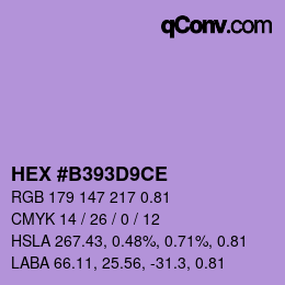 Código de color: HEX #B393D9CE | qconv.com