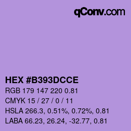 Código de color: HEX #B393DCCE | qconv.com