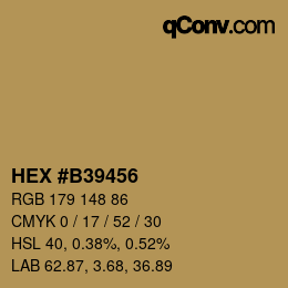 Código de color: HEX #B39456 | qconv.com