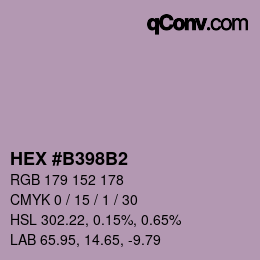 Color code: HEX #B398B2 | qconv.com