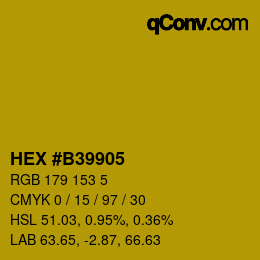 Color code: HEX #B39905 | qconv.com