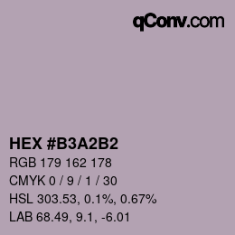 カラーコード: HEX #B3A2B2 | qconv.com