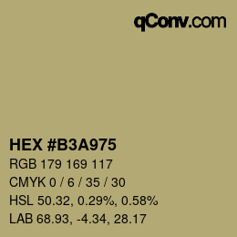 Color code: HEX #B3A975 | qconv.com