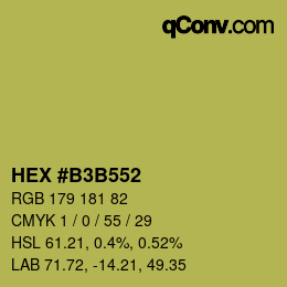 Color code: HEX #B3B552 | qconv.com