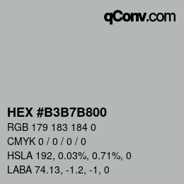 Color code: HEX #B3B7B800 | qconv.com
