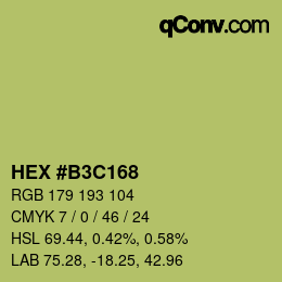 Color code: HEX #B3C168 | qconv.com