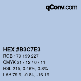 Color code: HEX #B3C7E3 | qconv.com